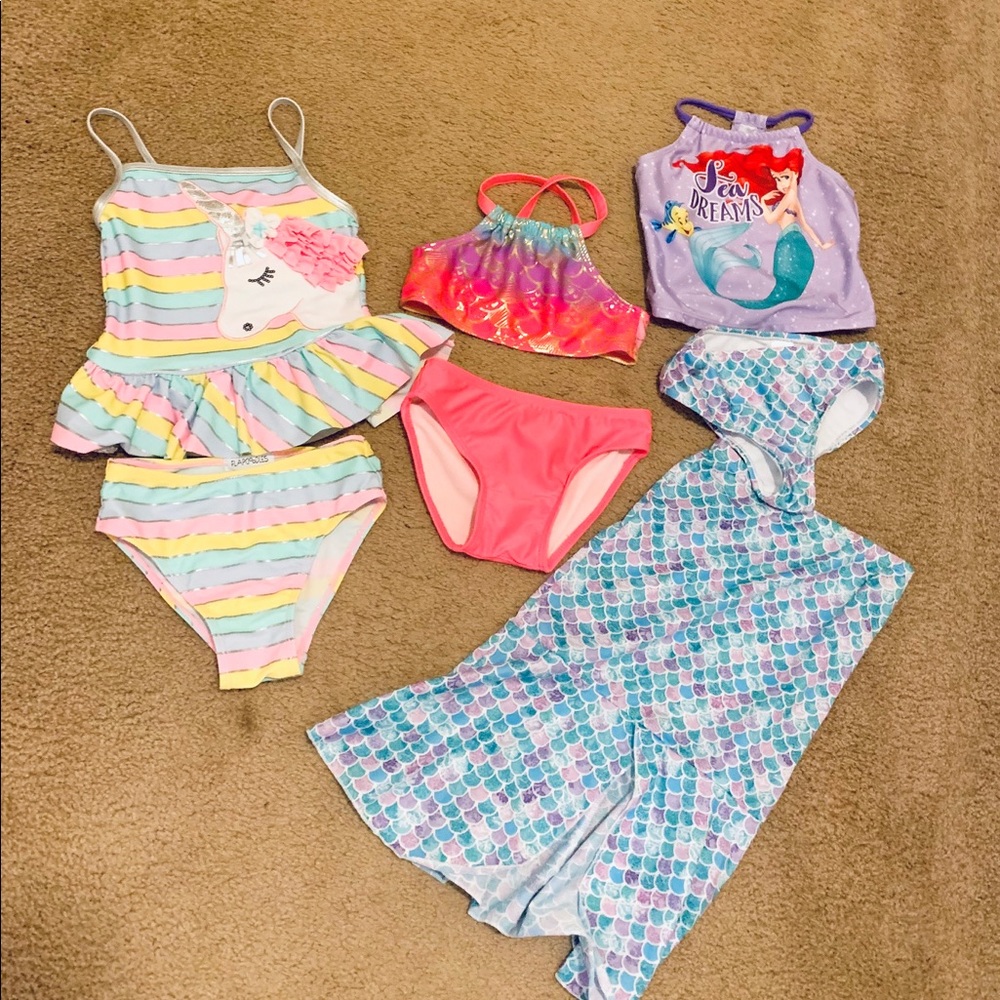 SOLD. Swimsuit Bundle 4t(2) & 5/6. Perfect Cond.